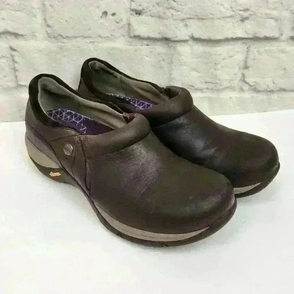 Dansko Celeste Slip On Clogs EUR 38 US Womens Size Brown Leather - Picture 9 of 15